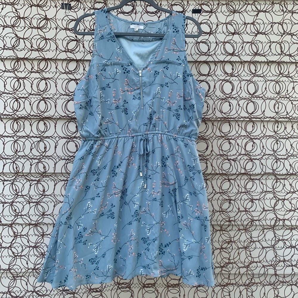 Maurices blue floral sleeveless dress